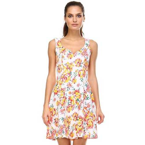 Women's Floral Printed Skater Dress