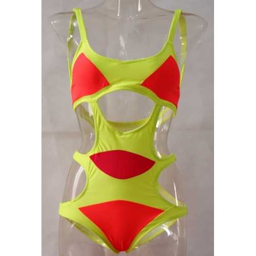 Hot Sell One Piece Bandage Bikini Orange Yellow