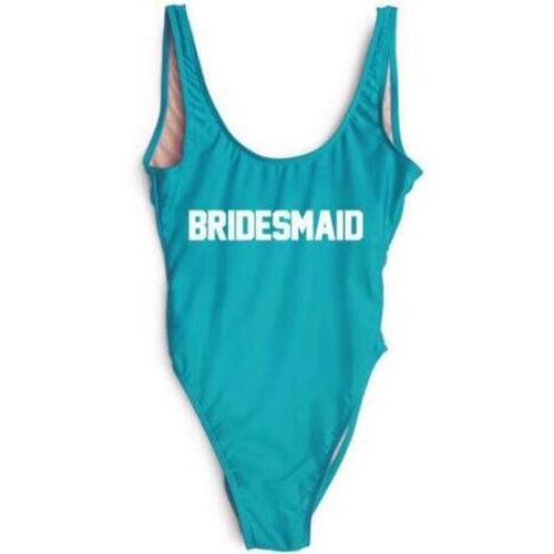 Fashion One Piece Letter Printed Bikini BRIDESMAID