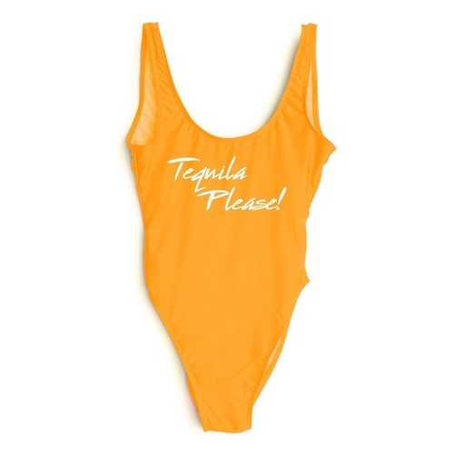 Fashion One Pcs Letter Printed Swimwear TEQUILA PLEASE!