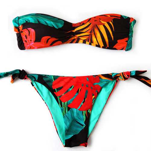 Women's Printed Two Piece Bikini Swimsuit