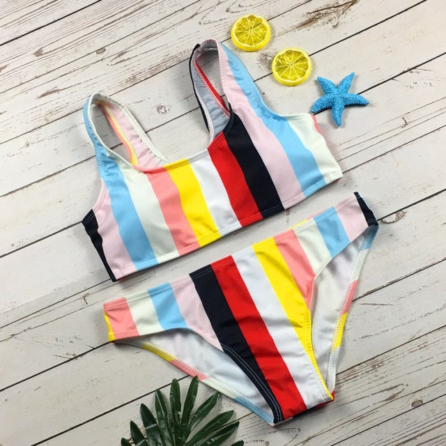 hirigin 2019 Bikini Set Women Swimwear Hot Stripes Push Up Padded Swimsuit Women Bathing Suit Beachwear Brazilian Biquini New