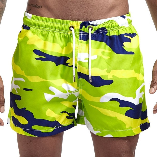 Men's sport running beach Short board pants Hot sell swim trunk pants Camouflage print surfing shorts GYM Swimwear for Male