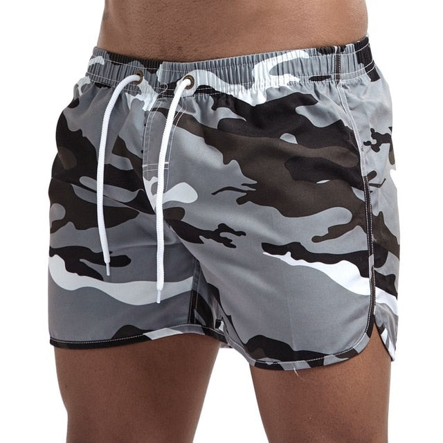 Men's sport running beach Short board pants Hot sell swim trunk pants Camouflage print surfing shorts GYM Swimwear for Male