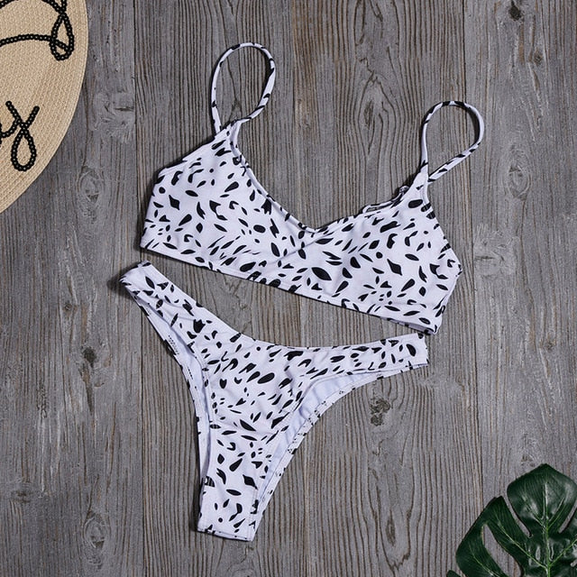 Women Brazilian Swimsuit Sexy High Cut Bikinis Leopard Print Bathing Suit Bikini Set Snake Swimwear Summer Beachwear Biquini