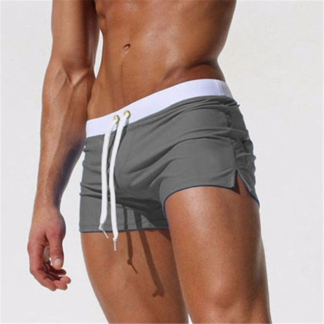 Summer Sexy Beach Shorts Men swimsuit Casual Mens Shorts Gyms Swimwear Boardshorts sunga Joggers Trunks mayo homme masculino