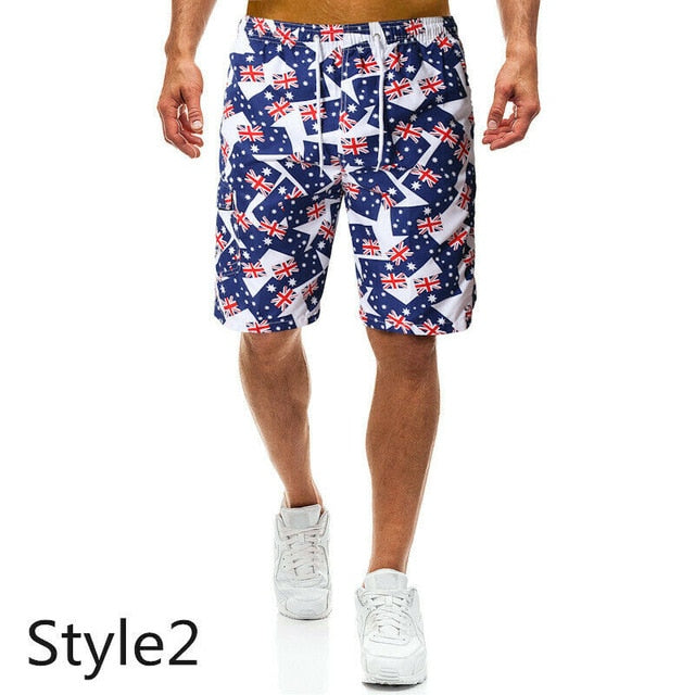 2019 New Fashion Mens Swimming Board Shorts Swim Shorts Trunks Swimwear Beach Summer Casual men Beach Colorful shorts Thin print