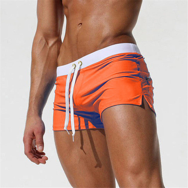 Mesh Lined Mens Swimming Shorts Nylon Quick Dry Swimwear Men Short Surf Swim Trunks Beach Leisure Sport Wear Swimsuit Briefs Man