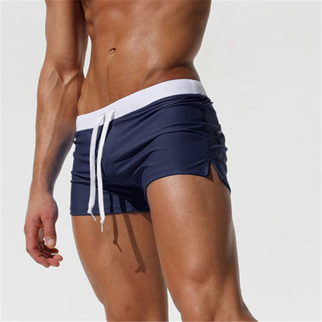 Mesh Lined Mens Swimming Shorts Nylon Quick Dry Swimwear Men Short Surf Swim Trunks Beach Leisure Sport Wear Swimsuit Briefs Man