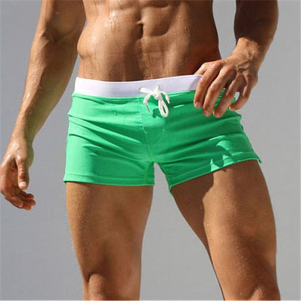 Mesh Lined Mens Swimming Shorts Nylon Quick Dry Swimwear Men Short Surf Swim Trunks Beach Leisure Sport Wear Swimsuit Briefs Man