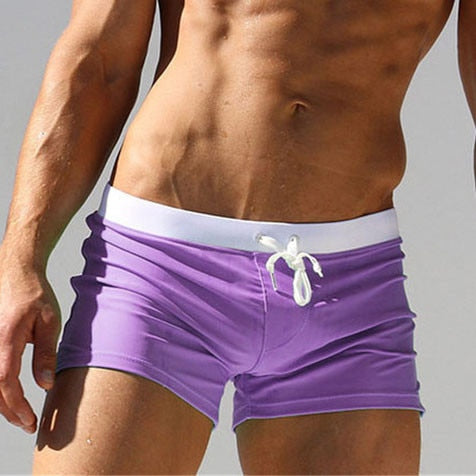 Mesh Lined Mens Swimming Shorts Nylon Quick Dry Swimwear Men Short Surf Swim Trunks Beach Leisure Sport Wear Swimsuit Briefs Man