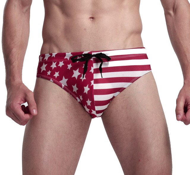 2019 New American Flag Mens Bikini Swimwear Men's Trunks Mens Briefs Sexy shorts Hot