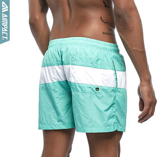 Aimpact Mens Board Shorts Fashion patch work Swimwear Quick Dry beach shorts Casual Active Surf Swim Trunks Male Gym shorts E307