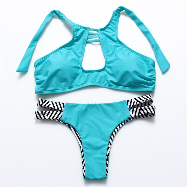 Trangel Bikini 2019 Swimwear Female Swimsuit Print Bather Bikini Thong Swimwear Female Swimsuit Swimming Suit For Women Bikinis