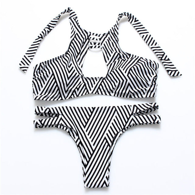 Trangel Bikini 2019 Swimwear Female Swimsuit Print Bather Bikini Thong Swimwear Female Swimsuit Swimming Suit For Women Bikinis