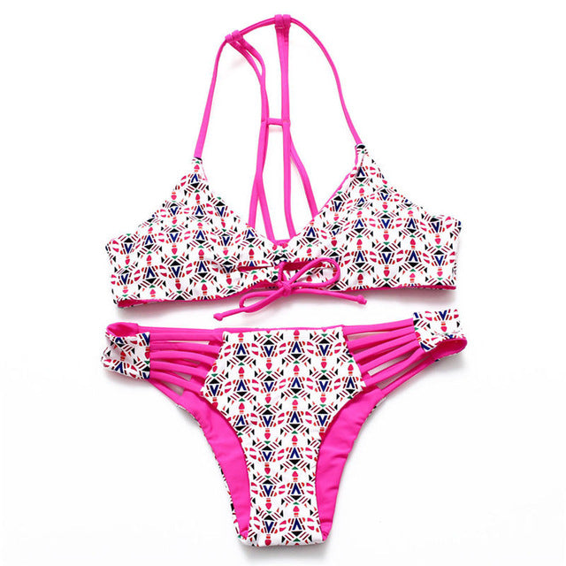 Trangel Bikini 2019 Swimwear Female Swimsuit Print Bather Bikini Thong Swimwear Female Swimsuit Swimming Suit For Women Bikinis