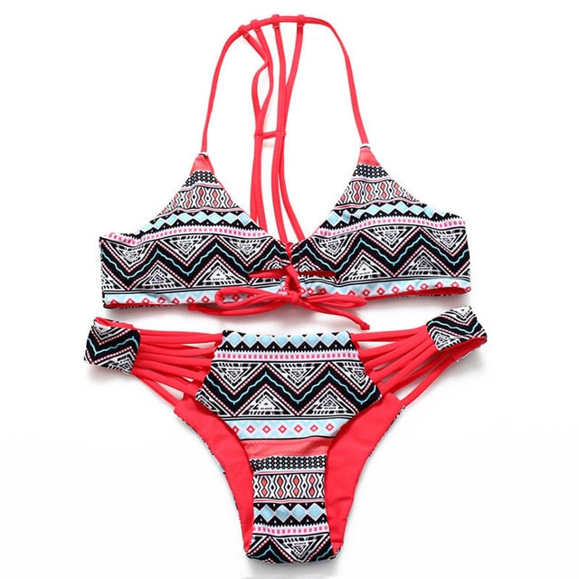 Trangel Bikini 2019 Swimwear Female Swimsuit Print Bather Bikini Thong Swimwear Female Swimsuit Swimming Suit For Women Bikinis