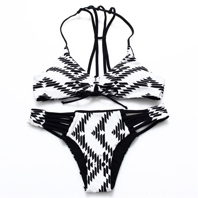 Trangel Bikini 2019 Swimwear Female Swimsuit Print Bather Bikini Thong Swimwear Female Swimsuit Swimming Suit For Women Bikinis