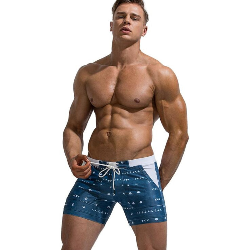 KWAN.Z swimwear men's shorts stroj kapielowy sexy swimsuit shorts costume da bagno uomo slip mare short masculino praia gay