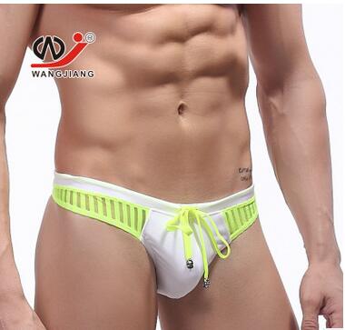 Wangjiang Swimwear Shorts Men Brand Sexy Mesh Bermuda Board Shorts Micro Beach Swimwear Boarshorts Push Up